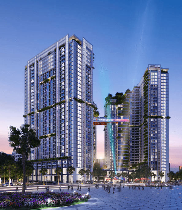 Phối cảnh tháp Nam Mekong Grand Plaza 1